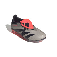 Chaussures de football adidas Predator Elite FT Gras (FG) pour enfants, argent, noir, rose