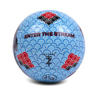 Ballon de football Touzani Koi Street taille 5 bleu argent rouge noir