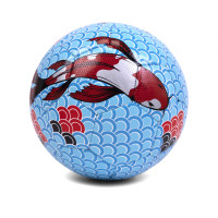 Ballon de football Touzani Koi Street taille 5 bleu argent rouge noir