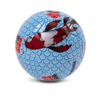 Ballon de football Touzani Koi Street taille 5 bleu argent rouge noir