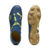 PUMA Future 7 Match BNA Gazon Naturel Gazon Artificiel Chaussures de Foot (MG) Bleu Foncé Doré Jaune