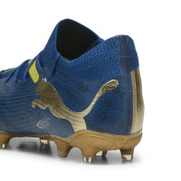 PUMA Future 7 Match BNA Gazon Naturel Gazon Artificiel Chaussures de Foot (MG) Bleu Foncé Doré Jaune