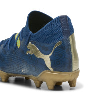 PUMA Future 7 Match BNA Gras / Kunstgras Voetbalschoenen (MG) Kids Donkerblauw Goud Geel