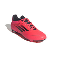 adidas F50 Club Gazon Naturel Gazon Artificiel Chaussures de Foot (FxG) Rouge Vif Noir Argenté