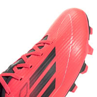 adidas F50 Club Gazon Naturel Gazon Artificiel Chaussures de Foot (FxG) Rouge Vif Noir Argenté