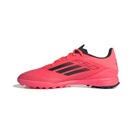 adidas F50 League Chaussures de Foot Turf (TF) Rouge Vif Noir Argenté