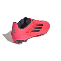 adidas F50 League Gras / Kunstgras Voetbalschoenen (MG) Kids Felrood Zwart Zilver