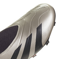 adidas Predator League Veterloze Gras Voetbalschoenen (FG) Zilver Zwart Roze