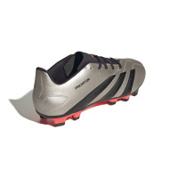 adidas Predator Club Gras / Kunstgras Voetbalschoenen (MG) Zilver Zwart Roze