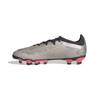 adidas Predator Pro Gazon Naturel Gazon Artificiel Chaussures de Foot (FG) Argenté Noir Rose