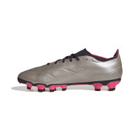 adidas Predator League Gazon Naturel Gazon Artificiel Chaussures de Foot (MG) Argenté Noir Rose