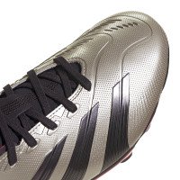 adidas Predator League Gazon Naturel Gazon Artificiel Chaussures de Foot (MG) Argenté Noir Rose