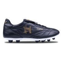 Cruyff Recopa Gazon Naturel Chaussures de Foot (FG) Noir Doré Blanc