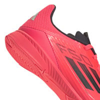 adidas F50 League Chaussures de Foot en Salle (IN) Enfants Rouge Vif Noir Argenté