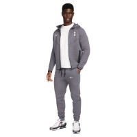 Nike Tottenham Hotspur Tech Fleece Survêtement 2024-2025 Gris Foncé Blanc