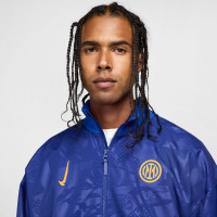 Nike Inter Milan Anthem Veste d'Entraînement 2024-2025 Bleu Foncé Bleu Doré