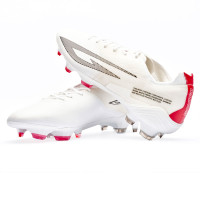 Chaussures de football Sokito Scudetta Gras (FG) blanc rouge noir