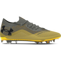 Under Armour Shadow Elite 2.0 Gazon Naturel Chaussures de Foot (FG) Gris Jaune Noir