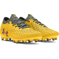 Under Armour Magnetico Select 4.0 Gazon Naturel Chaussures de Foot (FG) Jaune Gris