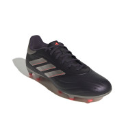 adidas Copa Pure 2 League Gazon Naturel Chaussures de Foot (FG) Mauve Foncé Argenté Rose