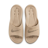 Claquettes Nike Victori One Shower marron clair noir