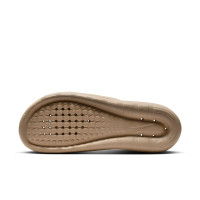 Claquettes Nike Victori One Shower marron clair noir