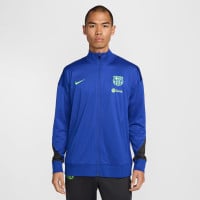 Nike FC Barcelone Strike Survêtement Full-Zip 2024-2025 Bleu Gris Foncé Vert Clair