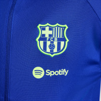 Nike FC Barcelona Strike Trainingspak Full-Zip 2024-2025 Kids Blauw Donkergrijs Lichtgroen