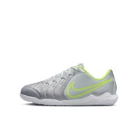 Nike Tiempo Legend 10 Academy Chaussures de Foot en Salle (IN) Enfants Argenté Néon Jaune