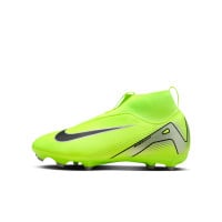 Nike Zoom Mercurial Superfly 10 Academy Gras / Kunstgras Voetbalschoenen (MG) Kids Neongeel Zwart Zilver