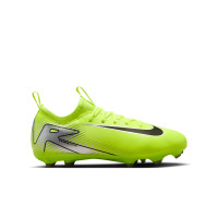 Nike Zoom Mercurial Vapor 16 Academy Gazon Naturel Artificiel Chaussures de Foot (MG) Enfants Néon Jaune Noir Argenté