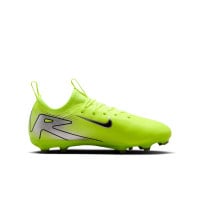 Nike Zoom Mercurial Vapor 16 Academy Gazon Naturel Artificiel Chaussures de Foot (MG) Enfants Néon Jaune Noir Argenté