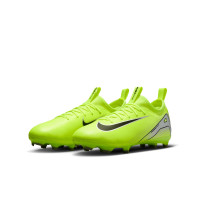 Nike Zoom Mercurial Vapor 16 Academy Gazon Naturel Artificiel Chaussures de Foot (MG) Enfants Néon Jaune Noir Argenté