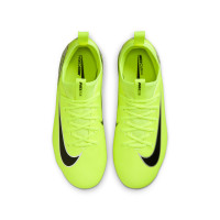 Nike Zoom Mercurial Vapor 16 Academy Gazon Naturel Artificiel Chaussures de Foot (MG) Enfants Néon Jaune Noir Argenté