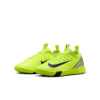 Nike Zoom Mercurial Vapor 16 Academy Zaalvoetbalschoenen (IN) Kids Neongeel Zwart Zilver