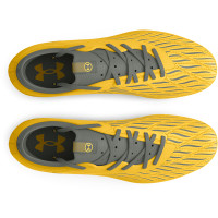 Under Armour Magnetico Select 4.0 Gazon Naturel Chaussures de Foot (FG) Enfants Jaune Gris