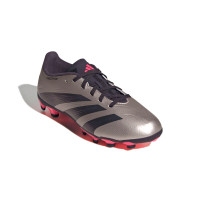 adidas Predator League Gazon Naturel Gazon Artificiel Chaussures de Foot (MG) Enfants Argenté Noir Rose