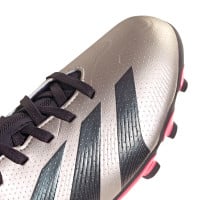 adidas Predator League Gazon Naturel Gazon Artificiel Chaussures de Foot (MG) Enfants Argenté Noir Rose