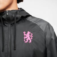 Nike Chelsea Trainingspak Woven 2024-2025 Zwart Roze