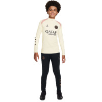 Nike Paris Saint-Germain x Jordan Strike Survêtement 1/4-Zip 2024-2025 Enfants Blanc Cassé Noir Rose