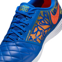 Nike Lunar Gato II Chaussures de Foot en Salle (IN) Bleu Orange Blanc