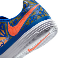 Nike Lunar Gato II Chaussures de Foot en Salle (IN) Bleu Orange Blanc