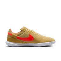 Nike Street Gato Straatvoetbalschoenen Goud Oranje Wit