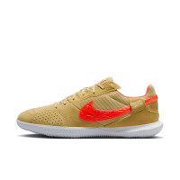 Nike Street Gato Straatvoetbalschoenen Goud Oranje Wit