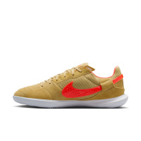 Nike Street Gato Straatvoetbalschoenen Goud Oranje Wit