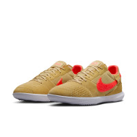 Nike Street Gato Straatvoetbalschoenen Goud Oranje Wit