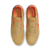 Nike Street Gato Straatvoetbalschoenen Goud Oranje Wit