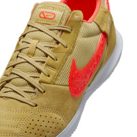 Nike Street Gato Chaussures de Foot Street Doré Orange Blanc