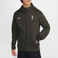 Nike Tottenham Hotspur Tech Fleece Veste 2024-2025 Gris Foncé Vert Bleu Clair