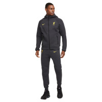 Nike Liverpool Tech Fleece Pantalon de Jogging 2024-2025 Gris Foncé Jaune